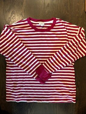 Jcrew cotton long sleeve tee- L